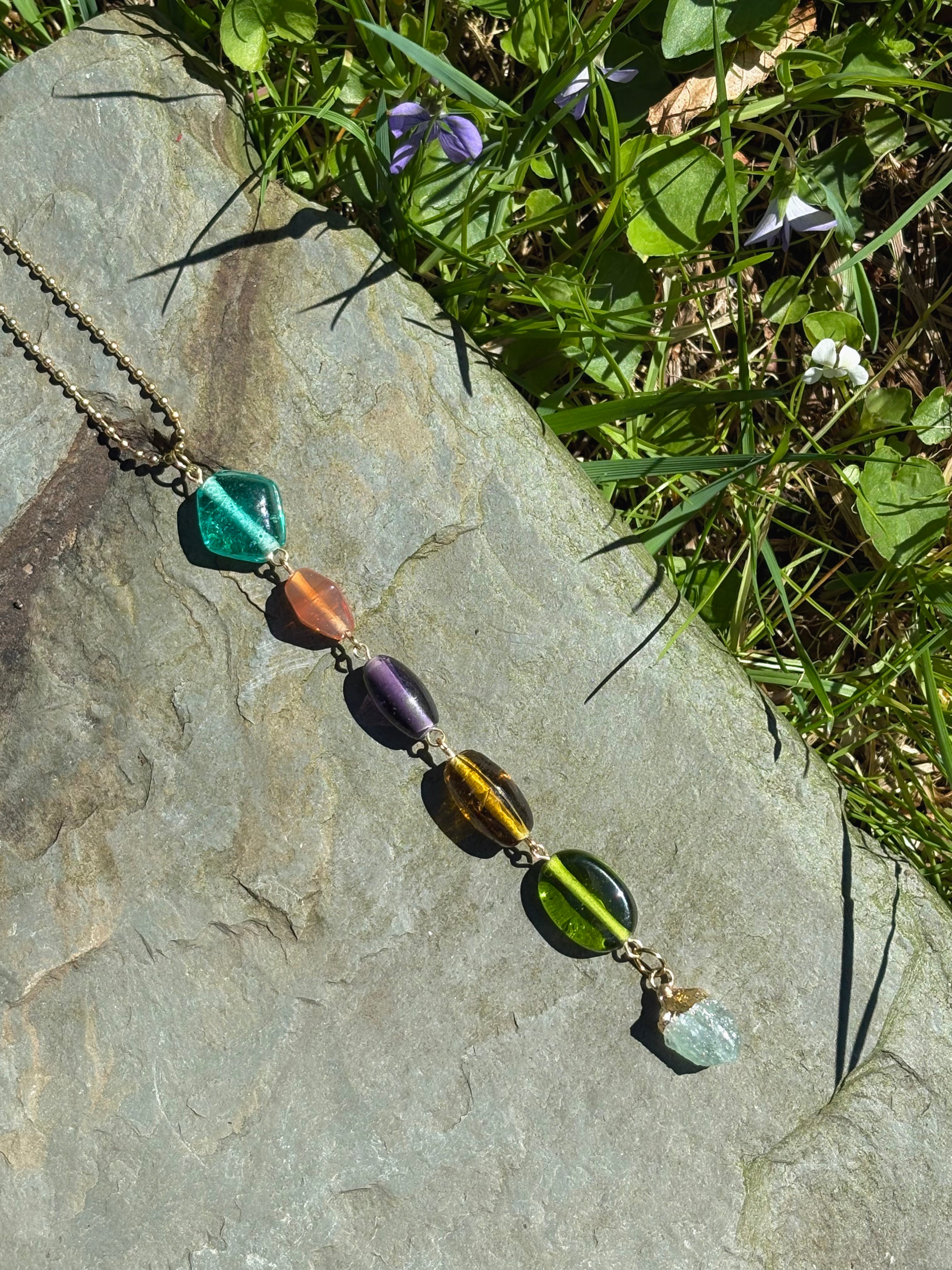 boho bead car charm