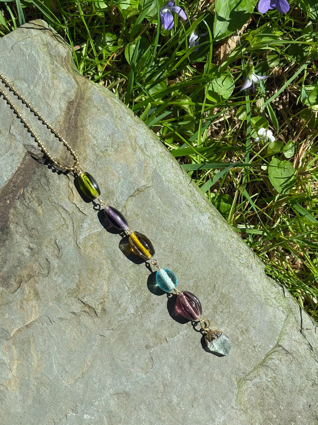 boho bead car charm